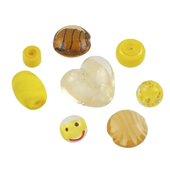 Mixed Lampwork Glass Craft Beads by Bead Landing&trade; Yellow {1}