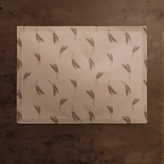 Feather Grass Cotton Twill Placemat Orange/Rust {3}