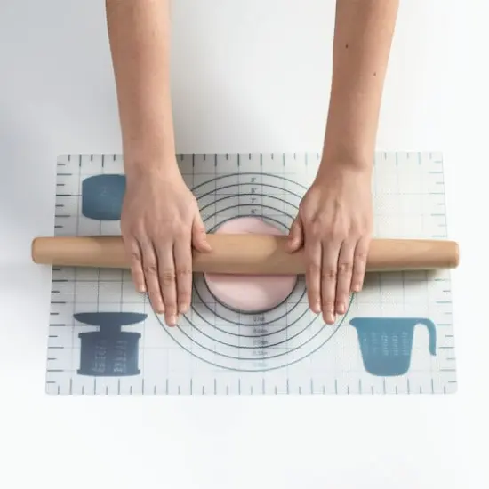 17" Blue Silicone Baking Mat by Makery&trade; {4}