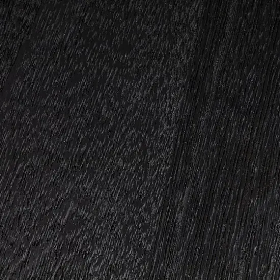 Hello Honey&reg; Black Asymmetrical Fir Wood Round End Table {3}