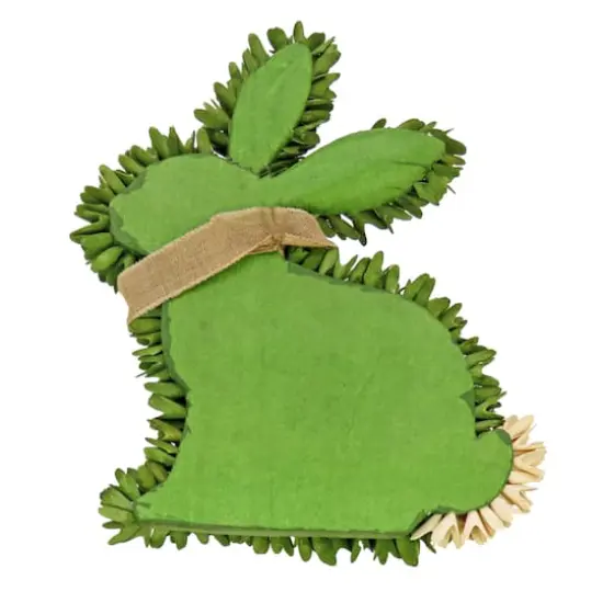 22" Green Floral Bunny Hanging Accent {5}