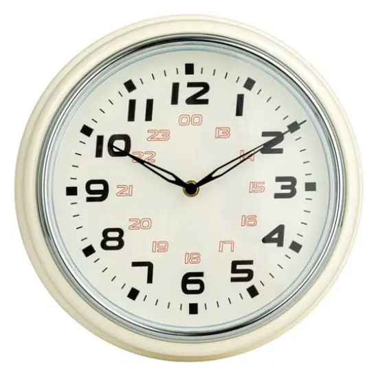 Hello Honey&reg; 12" Cream Chic Round Wall Clock {8}