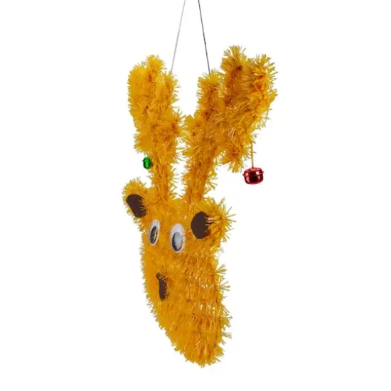 13" Tinsel Reindeer Christmas Window Decoration {4}