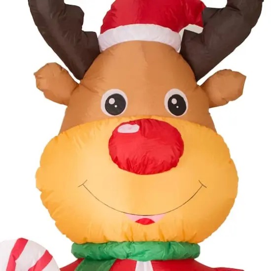 Glitzhome&reg; 8ft. LED Inflatable Reindeer {4}