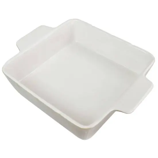 Martha Stewart 12.2" Taupe Ceramic Square Baker {5}