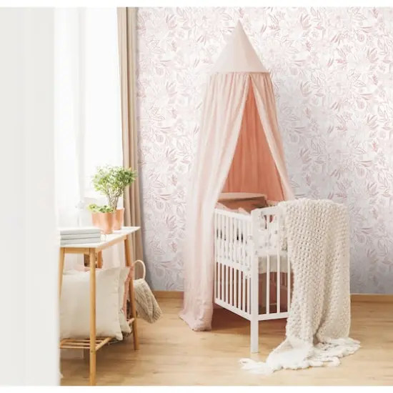 RoomMates Pink & White Floral Sketch Peel & Stick Wallpaper {5}