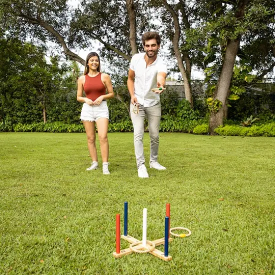 YardCandy Stars & Stripes Collection Wooden Ring Toss {3}