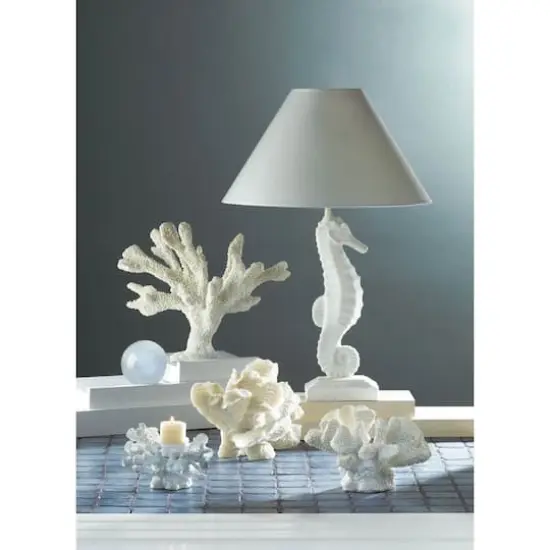 20.5'' White Seahorse Table Lamp {3}