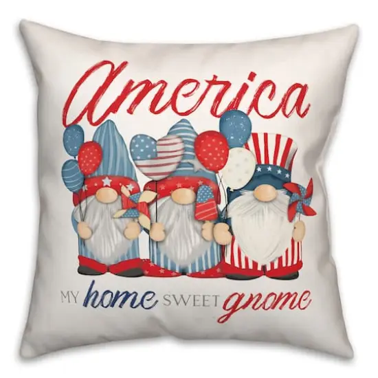 America My Home Sweet Gnome Accent Pillow {1}