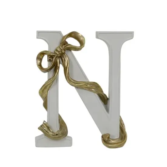 8.25" Gold Bow Monogram Letter by Ashland&reg; N {1}