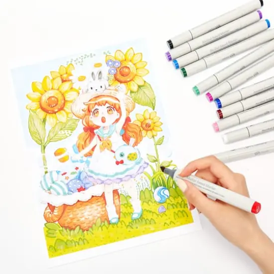 Dual Tip Jewel Tone Sketch Marker Set by Artist's Loft&trade; {6}