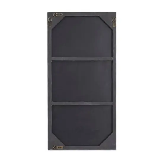 Black Contemporary Wall Mirror, 18" x 1" x 36" {5}