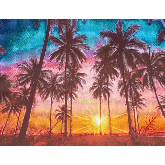 Diamond Art Advanced Palm Sunset Kit {1}