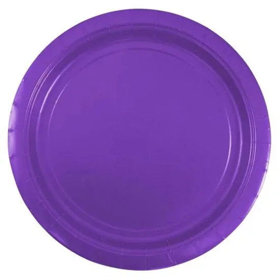 JAM Paper 9" Paper Party Plates, 50ct. Purple {1}