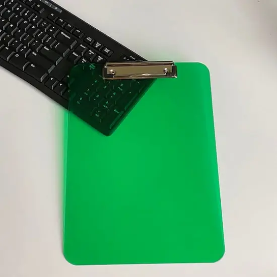 JAM Paper Letter Size Plastic Clipboard Green {7}