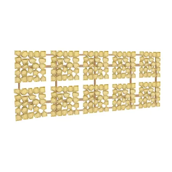 Gold Aluminum Contemporary Geometric Wall Decor, 53" x 1" x 20" {3}