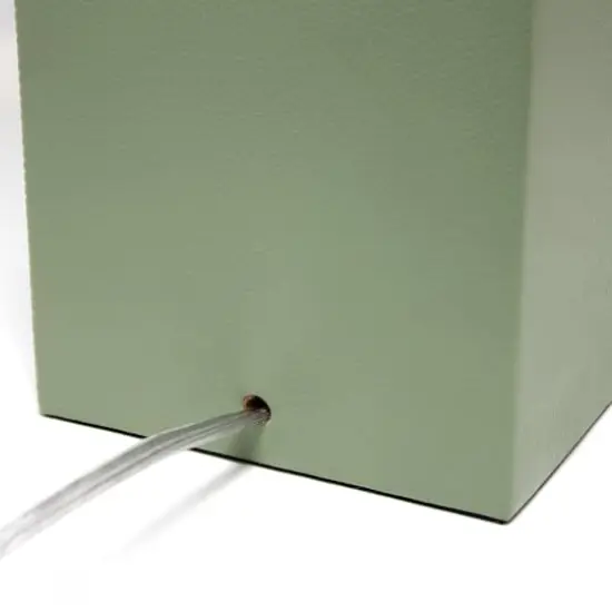 Lalia Home Lexington 21" Sage Green Leather Base Table Lamp {9}