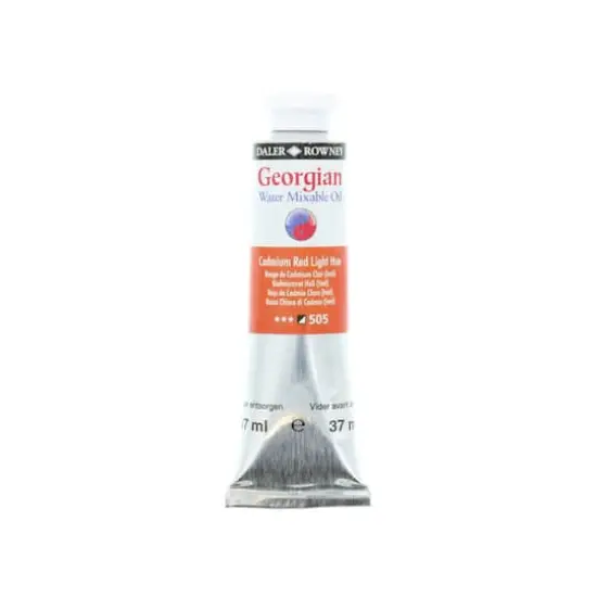 Daler-Rowney&reg; Georgian Water Mixable Oil Paint, 37mL 505 Cadmium Red Light Hue {1}