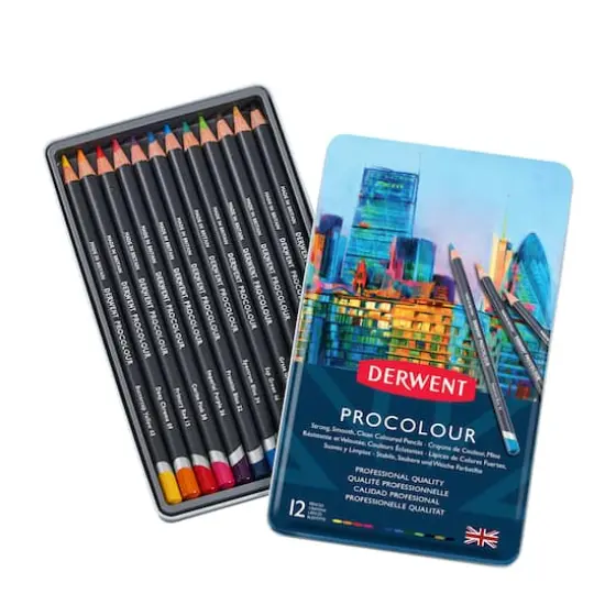 Derwent&reg; Procolour 12 Color Pencil Tin Set {1}