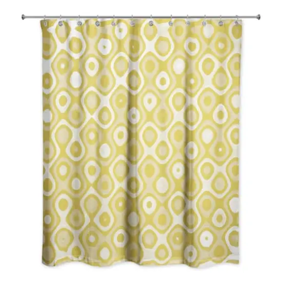 Circles Shower Curtain Yellow {1}