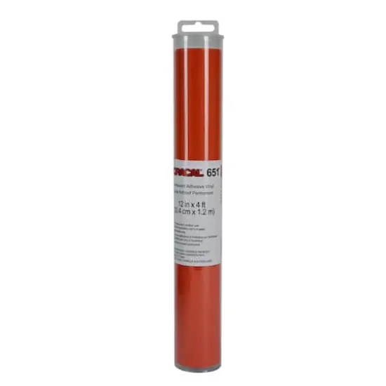 ORACAL&reg; 12" x 4ft. 651 Permanent Adhesive Vinyl Roll Orange {1}
