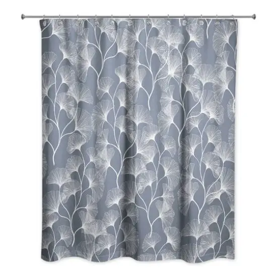 Gingko Shower Curtain Slate {1}