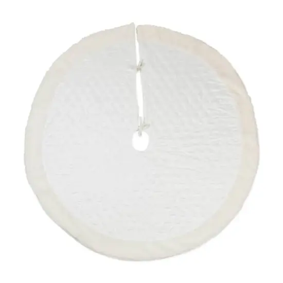 DII&reg; Cream Diamond Quilted Holiday Tree Skirt {1}
