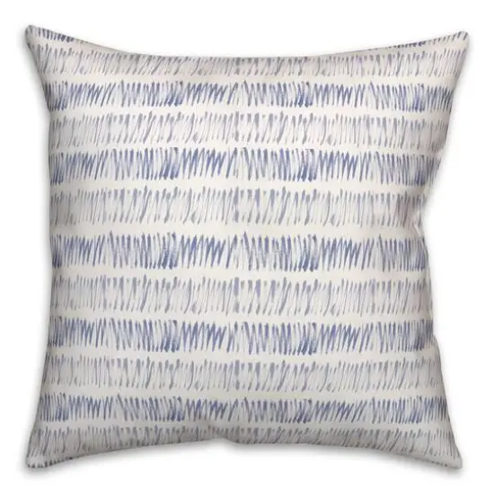 18" Hatch Marks Indoor/Outdoor Pillow Blue {1}