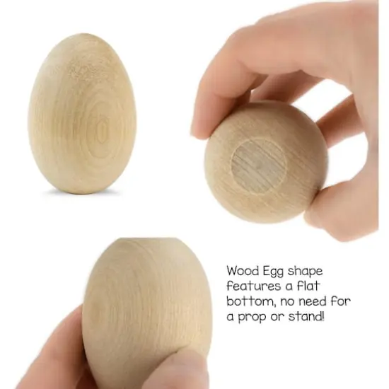 Hygloss&reg; 2.5" Wooden Eggs, 3ct. {4}