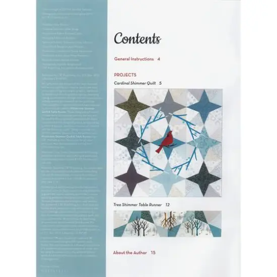 C&T Wintertime Shimmer Quilt & Table Runner Pattern {4}