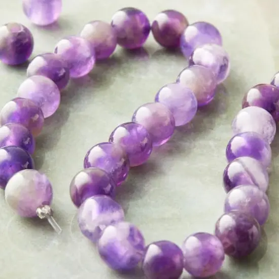 Purple Large Hole Amethyst Round Beads by Bead Landing&trade;, 8mm {3}