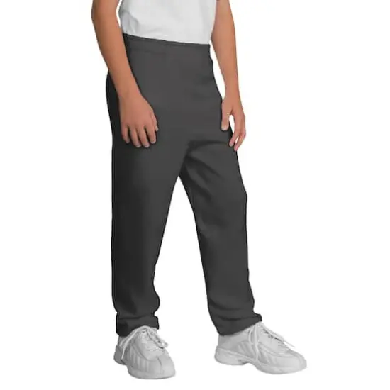 Port & Company&reg; Youth Core Fleece Sweatpants Charcoal {4}