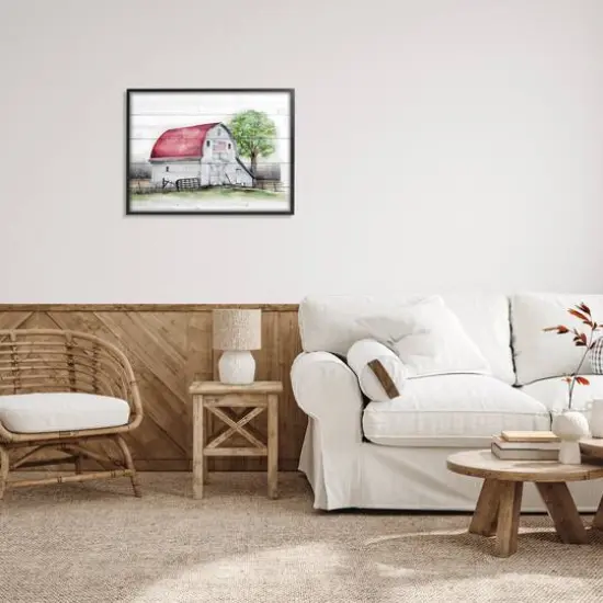 Stupell Industries Rustic Americana Barn Framed Giclee Art Black {3}