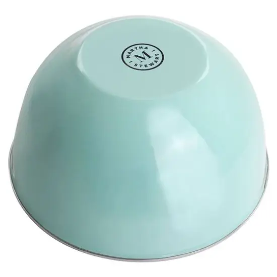 Martha Stewart Turquoise Enamel Mixing Bowl and Lid Set {5}