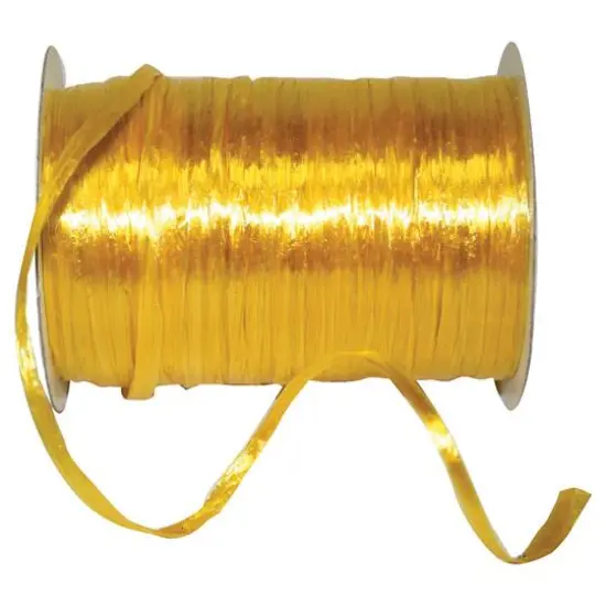JAM Paper 1/4" Raffia Pearl Ribbon Yellow {1}