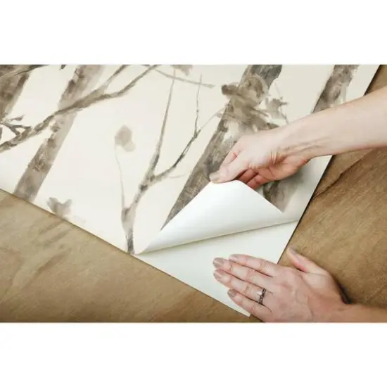 RoomMates Trees Peel & Stick Wallpaper Brown and taupe {9}