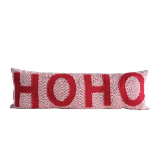 Hello Honey&reg; Red Ho Ho Lumbar Pillow {1}