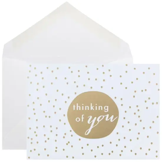 JAM Paper A1 White & Gold Dots Blank Greeting Cards & Envelopes, 10ct. {1}