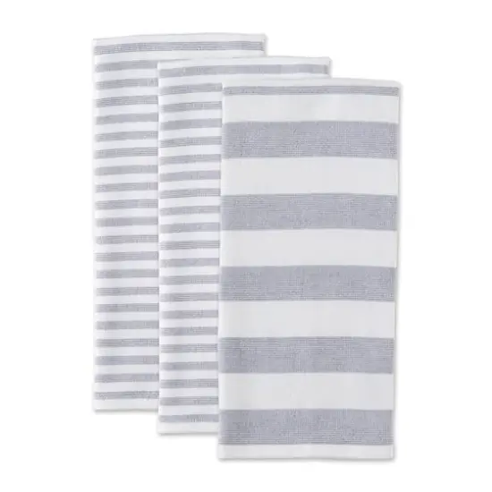 DII&reg; French Blue Nautical Stripe Terry Dishtowels, 3ct. {7}