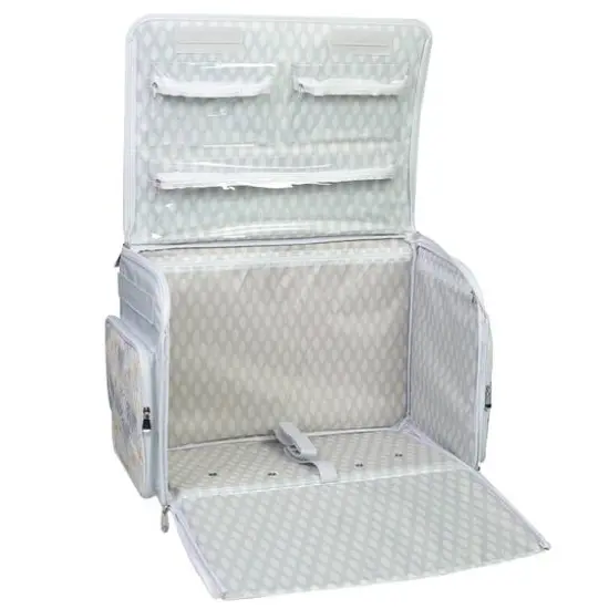 Everything Mary White 4-Wheels Deluxe Sewing Machine Storage Case {4}