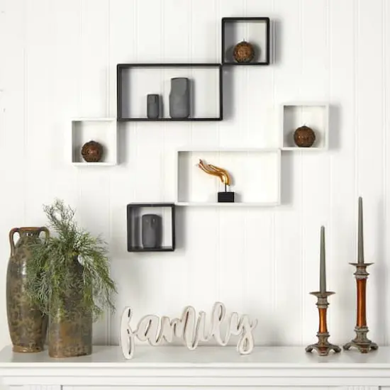 15" Modern Wall Art D&eacute;cor Floating Shelves (Set of 6) {4}