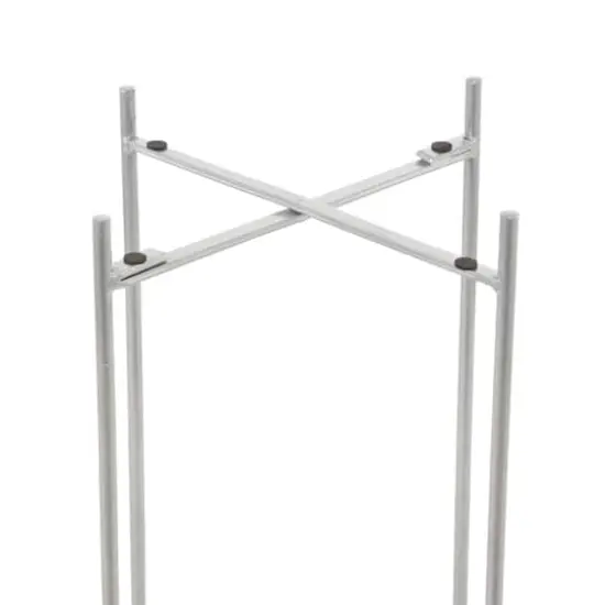 CosmoLiving by Cosmopolitan Contemporary Planter Stand Set Silver {5}