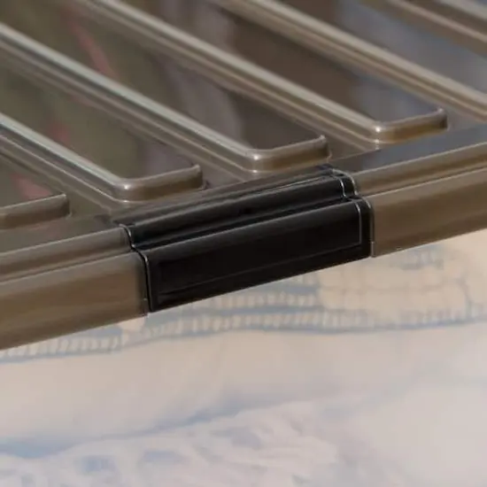 Iris&reg; 144qt. Clear View Plastic Storage Bins with Gray Latching Buckle Lids, 3ct. {5}