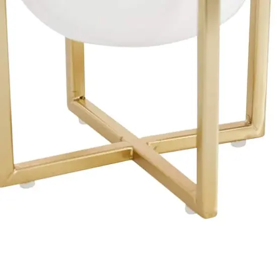 CosmoLiving by Cosmopolitan White Metal Contemporary Planter Set {5}