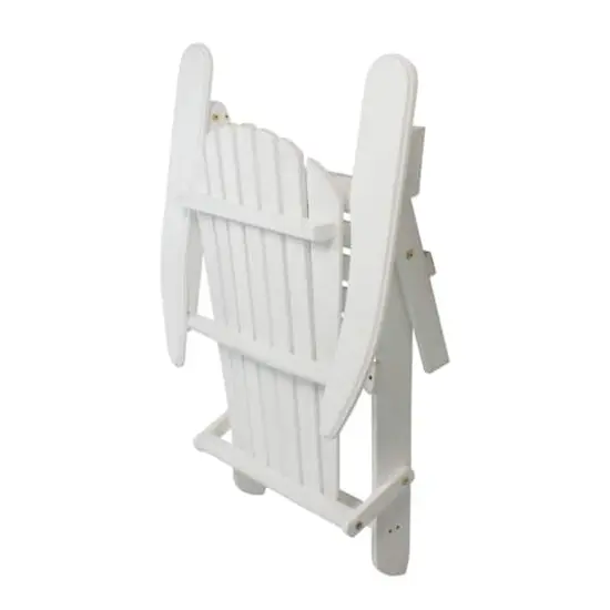 36" Classic Folding Wooden Adirondack Chair White {4}