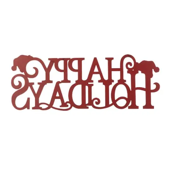 Glitzhome&reg; 24'' HAPPY HOLIDAYS Metal Christmas Wall D&eacute;cor {8}