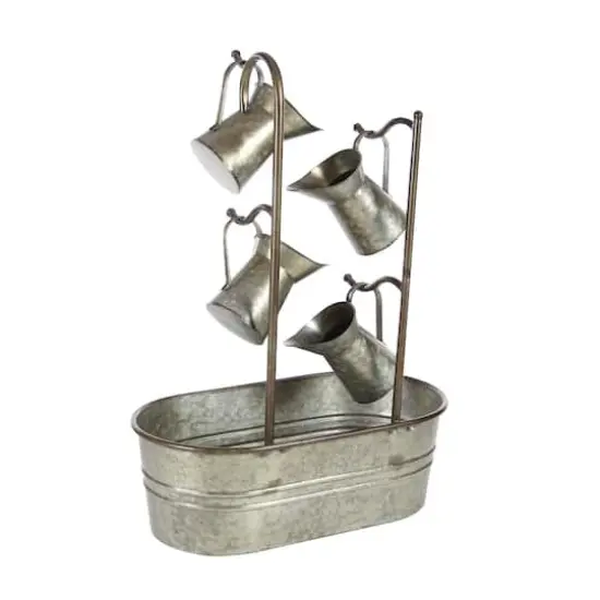 34" Gray Iron Farmhouse Fountain {3}
