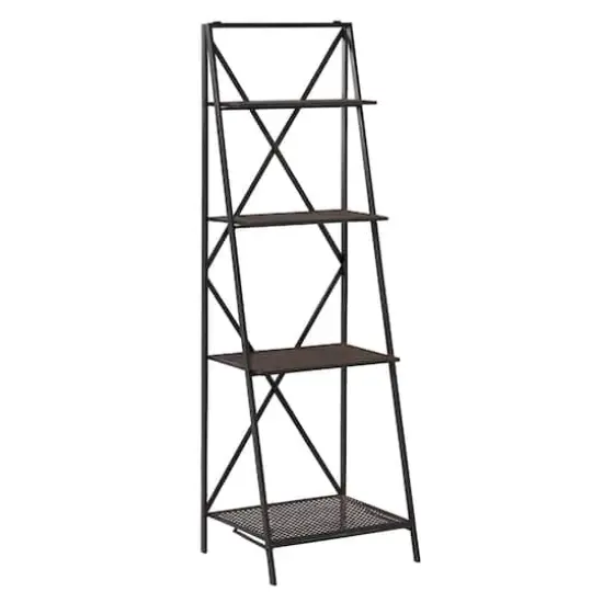 4.75ft. Black Metal Industrial Shelves {1}