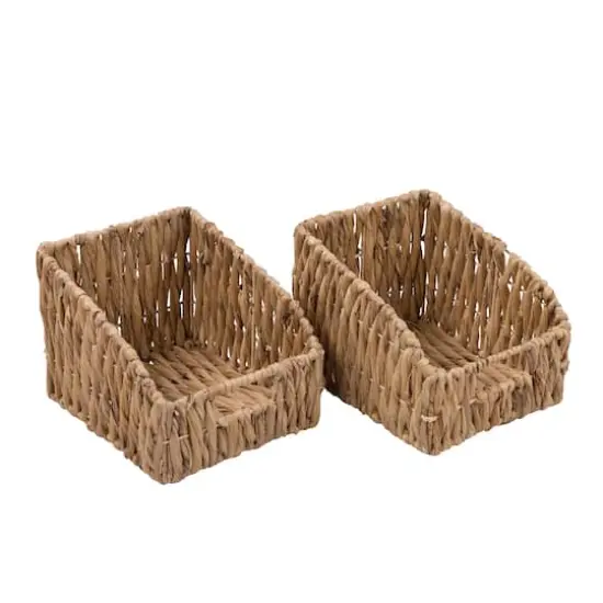 Honey Can Do Natural Wicker Asymmetrical Storage Baskets, 2ct. {1}