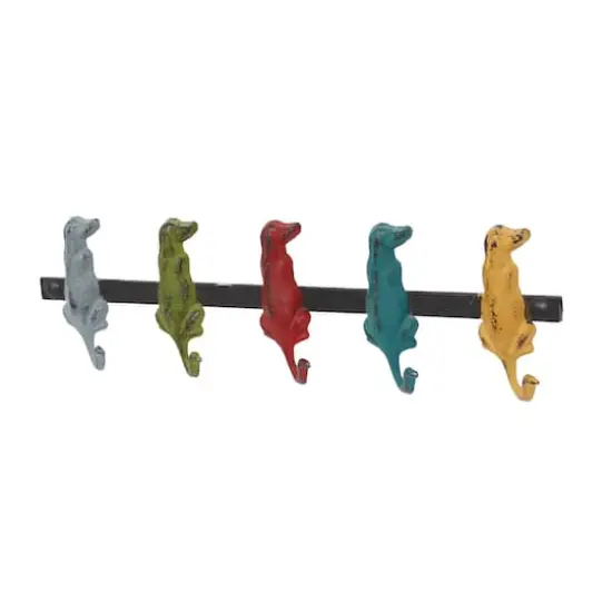 Multi Colored Metal Farmhouse Wall Hook, 5" x 19" x 1" {3}